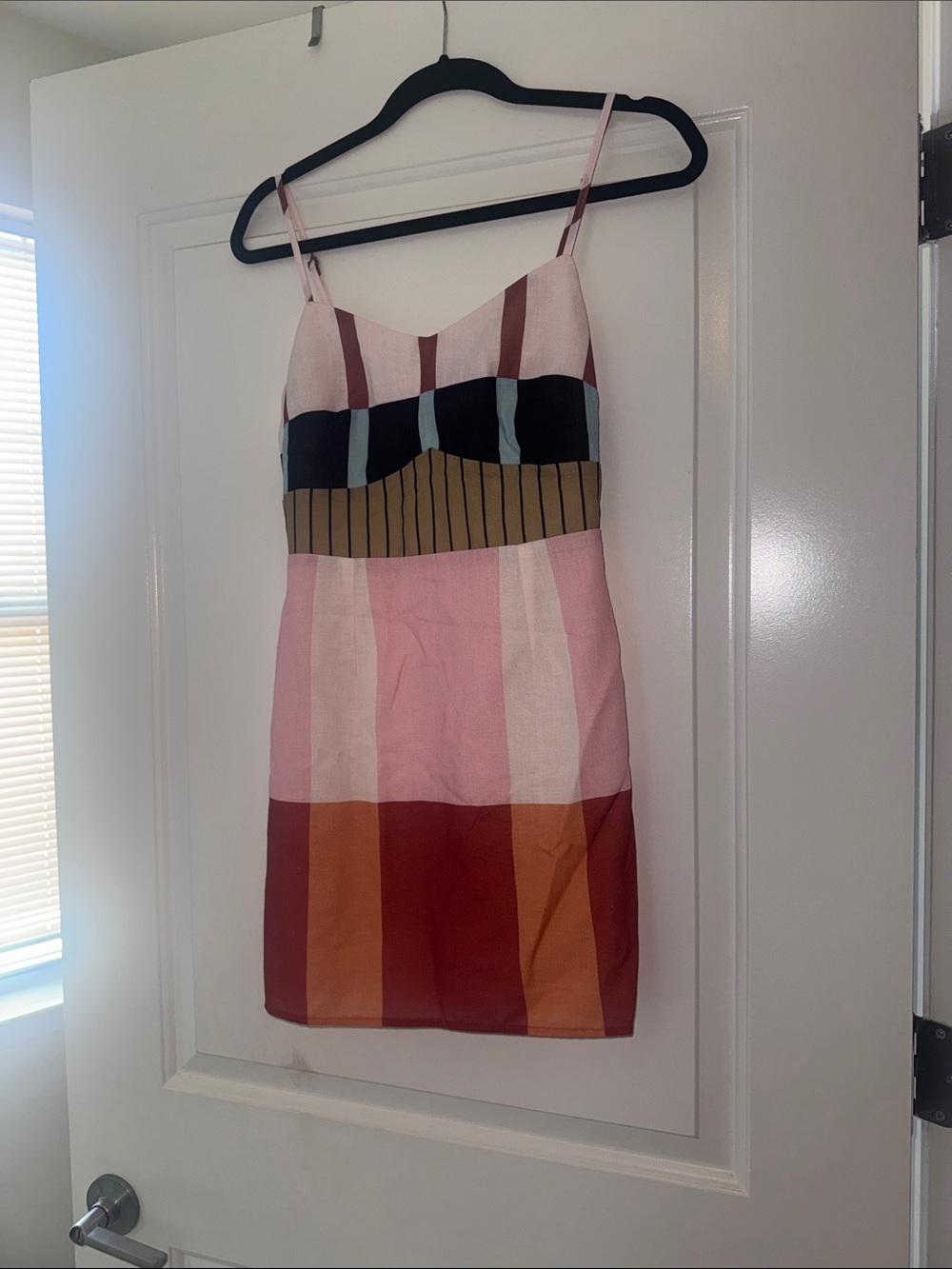 Striped Multicolor Spaghetti Strap Dress - never worn